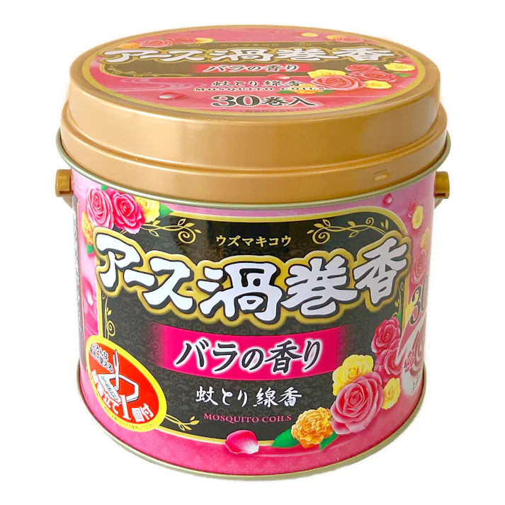 アース製薬 アース渦巻香バラの香り 30巻缶入