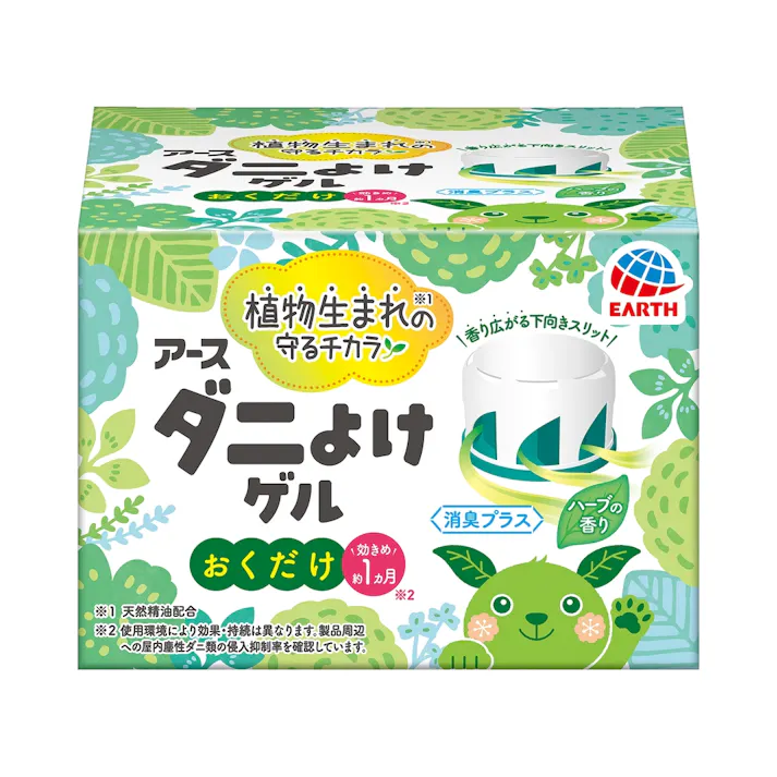 アース製薬 ナチュラス 天然由来成分のダニよけゲル ボタニカルハーブの香り 110g