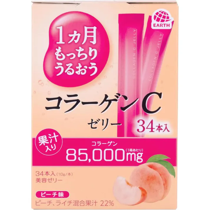 1ヵ月もっちりうるおう コラーゲンCゼリー ピーチ味 34本入