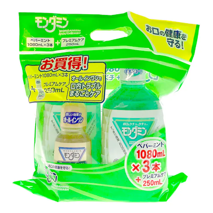 モンダミン ペパーミント 1080ml×3本+プレミアムケア 250ml (販売終了)