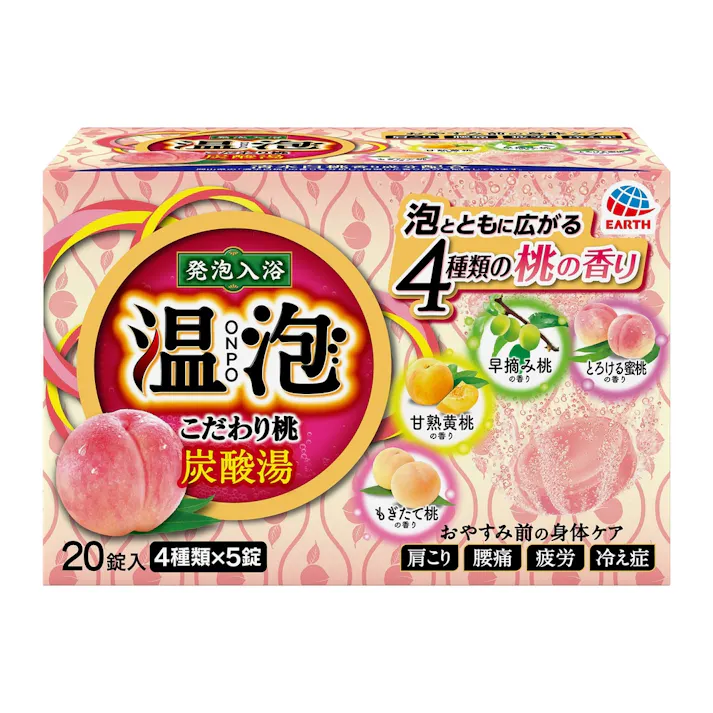 温泡 こだわり桃 炭酸湯 20錠入