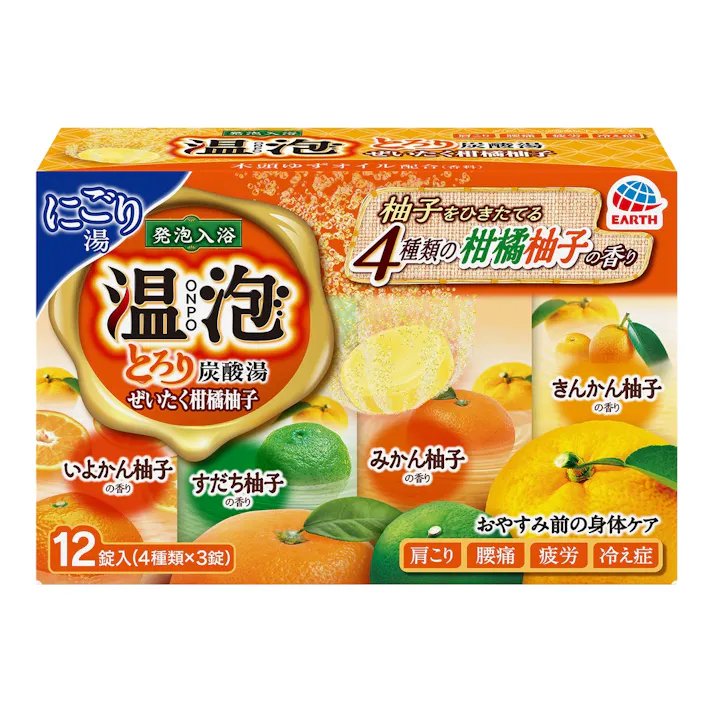 温泡 とろり炭酸湯 ぜいたく柑橘柚子 12錠入