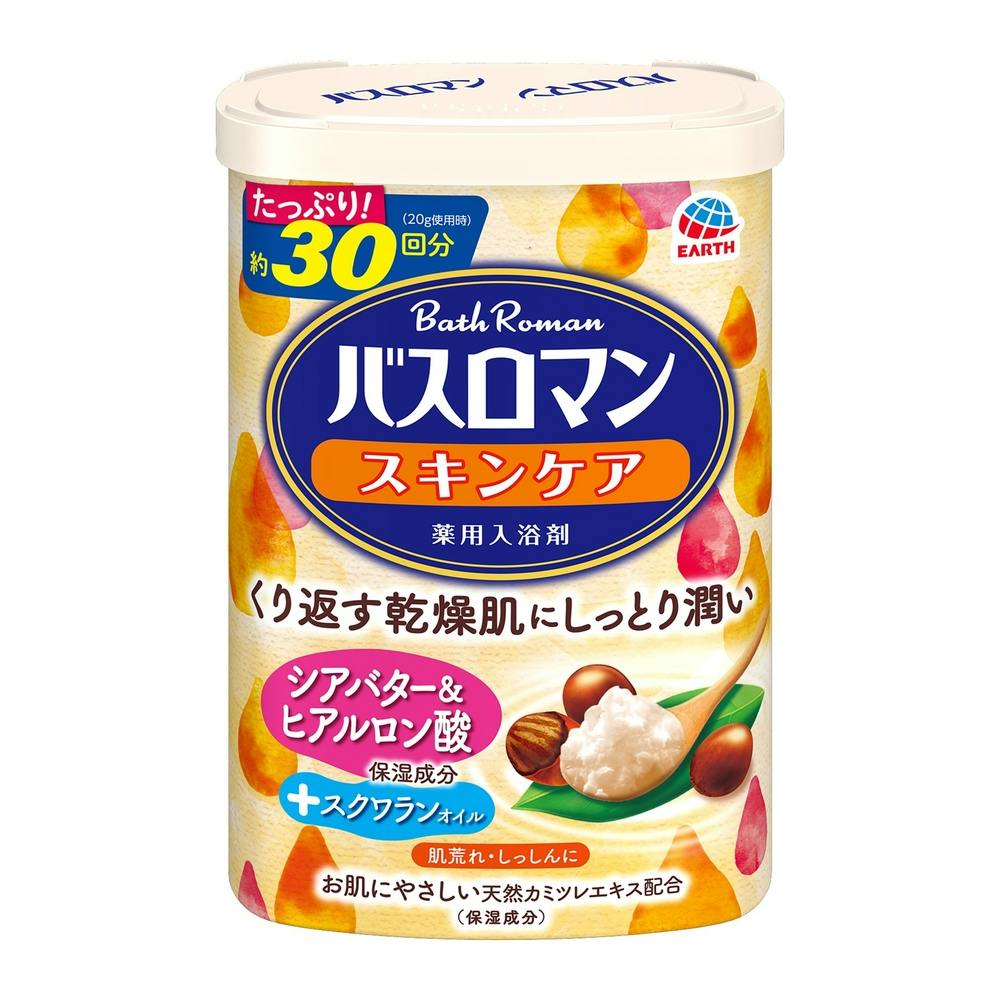 アース製薬 バスロマン スキンケア シアバター&ヒアルロン酸 600g 入浴剤 アース製薬 バスロマン スキンケア シアバター&ヒアルロン酸 600g 入浴剤
