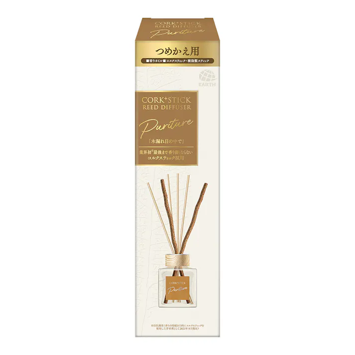 アース製薬 スッキーリ! CORK+STICK -Puriture- 「木漏れ日の中で」 詰替 100ml