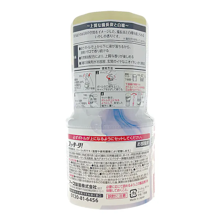 アース製薬 お部屋のスッキーリ! 備長炭と白檀の上質な香り 400ml