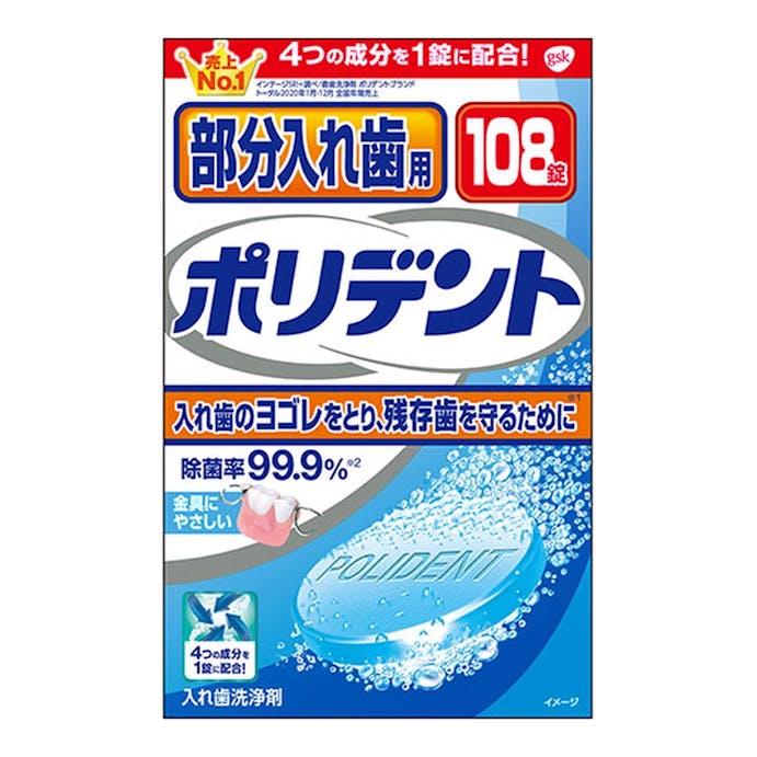 GSK 部分入れ歯用ポリデント 108錠