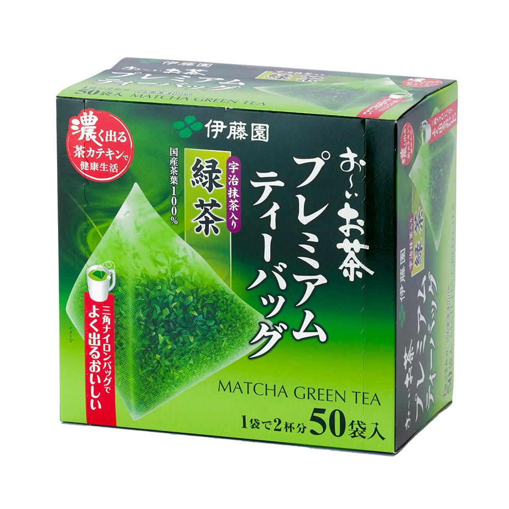 お茶 お～いお茶 プレミアムティーバッグ 宇治抹茶入り緑茶 50袋 | 飲料・水