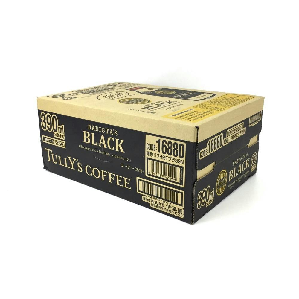 ケース販売】伊藤園 TULLY'S COFFEE BARISTA'S BLACK ボトル缶 390ml 
