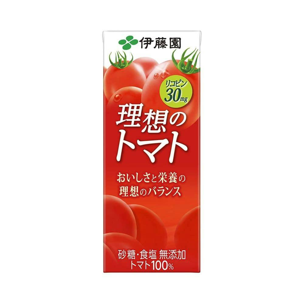 濃いピンク系統 【GW限定値下げ】伊藤園 理想のトマト 200ml 紙パック