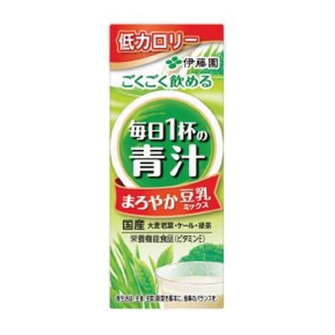 【ケース販売】伊藤園 ごくごく飲める 毎日1杯の青汁 まろやか豆乳ミックス 紙パック 200ml×12本(販売終了)