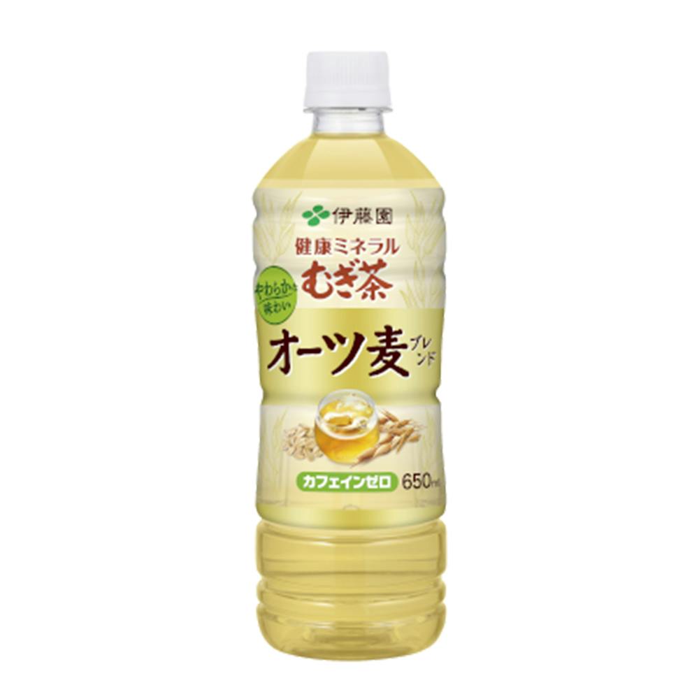 ケース販売】健康ミネラルむぎ茶 オーツ麦ブレンド 650ml×24本(販売
