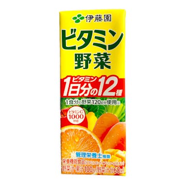 【ケース販売】伊藤園 ビタミン野菜 紙パック 200ml×12本