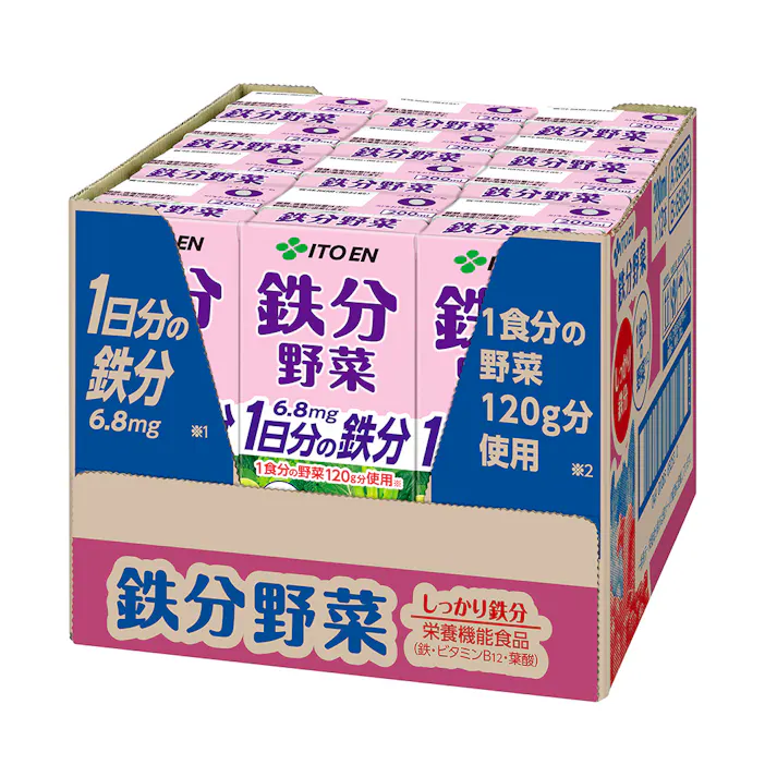 【ケース販売】鉄分野菜 紙パック 200ml×12本