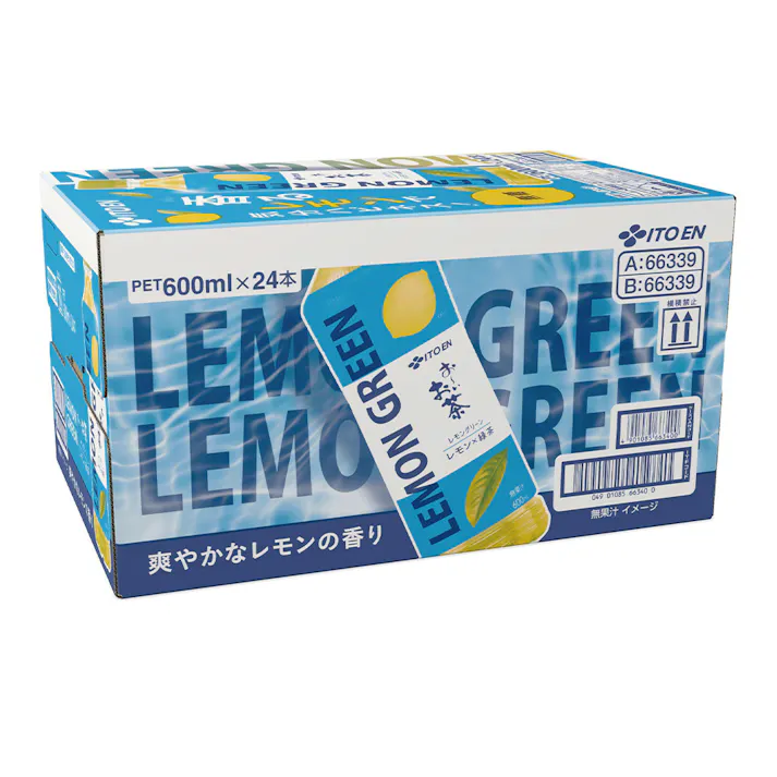 【ケース販売】お~いお茶 レモングリーン 600ml×24本