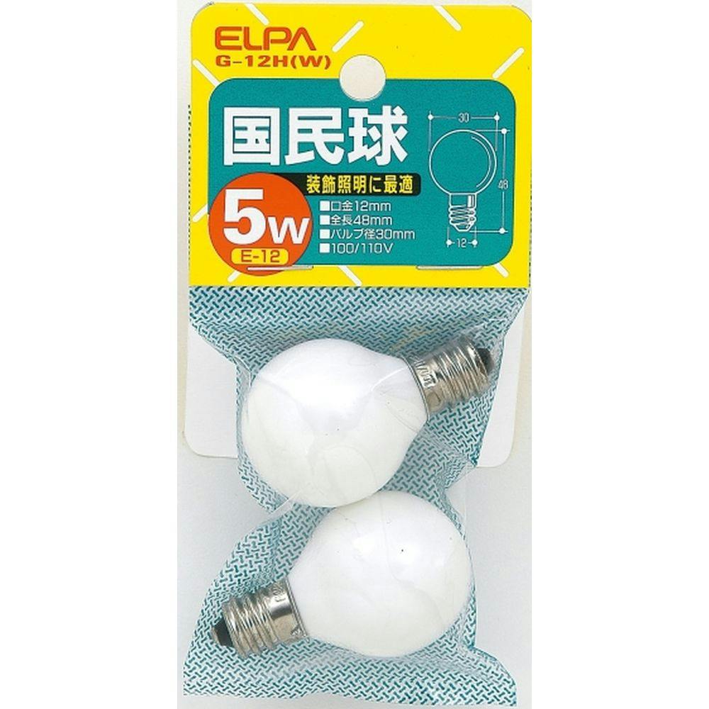 (未使用･未開封品)　ELPA 国民球5WE12Wロング 朝日電器 G-L12H（W） v1yptgt Amazon | 朝日電器 ELPA 国民球5WE12Wロング G-L12H(W