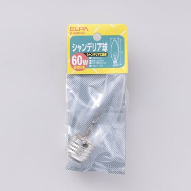朝日電器 エルパ ELPA シャンデリア球 E26 透明 G-62H (C)