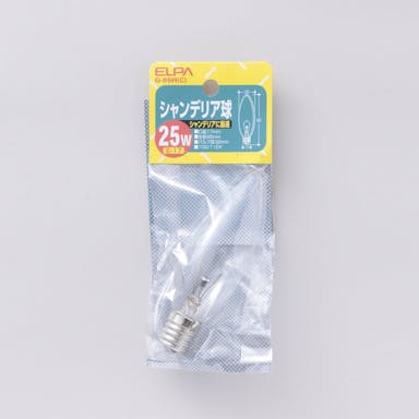 朝日電器 エルパ ELPA シャンデリア球 E17 透明 G-65H (C)