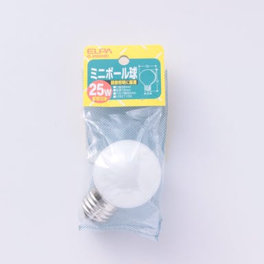 朝日電器 エルパ ELPA ミニボール球 25W 白 G-80H (W)