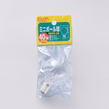 朝日電器 エルパ ELPA ミニボール球 40W 透明 G-83H (C)