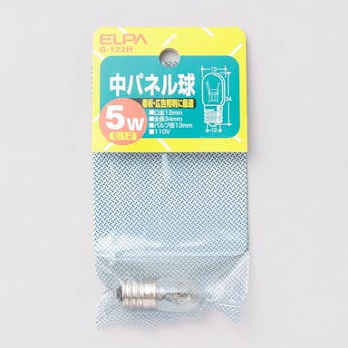 朝日電器 エルパ ELPA 中パネル球 5W E12 クリア G-122H