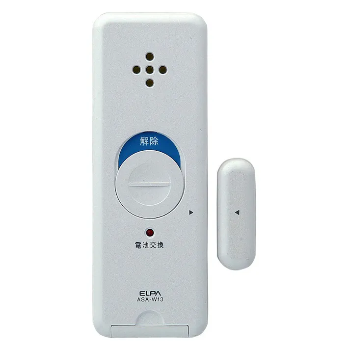 エルパ ELPA 薄型ウインドウアラーム 衝撃&開放検知 パールホワイト ASA-W13 (PW) 防犯 窓衝撃・開放検知 大音量アラーム 電池式