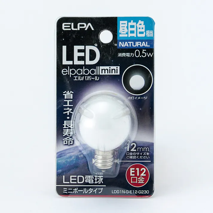 エルパ ELPA LED装飾電球 ミニボール球形 E12 G30 昼白色 LDG1N-G-E12-G230