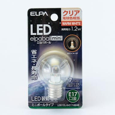 朝日電器 エルパ ELPA LED装飾電球 ミニボール球形 E17 G30 クリア電球色 LDG1CL-G-E17-G246