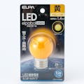 朝日電器 エルパ ELPA LED装飾電球 ミニボール球形 E26 G40 イエロー LDG1Y-G-G253