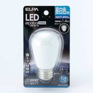 朝日電器 エルパ ELPA LED装飾電球 サイン球形 E26 昼白色 LDS1N-G-G900