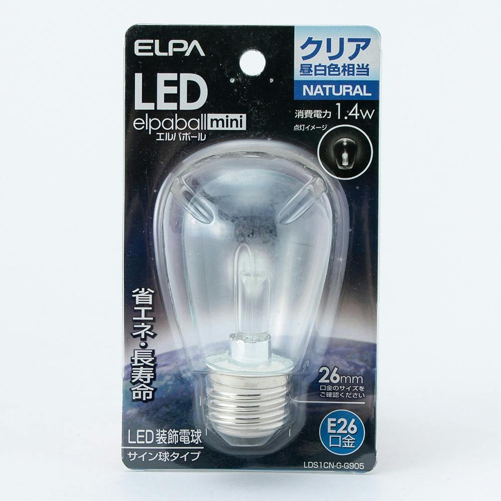 500円引きクーポン】 ELPA 防水型LED装飾電球 サイン球形 口金直径26mm