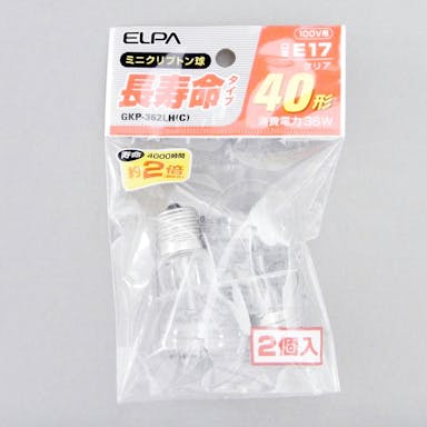 朝日電器 エルパ ELPA 長寿命ミニクリプトン球40形 GKP-362LH (C)