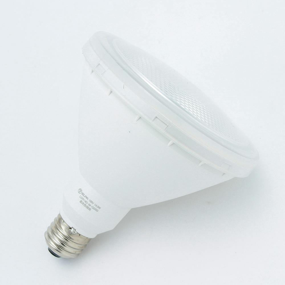 まとめ）朝日電器 LED電球ビームタイプ 昼光色 LDR14D-M-G050〔×5