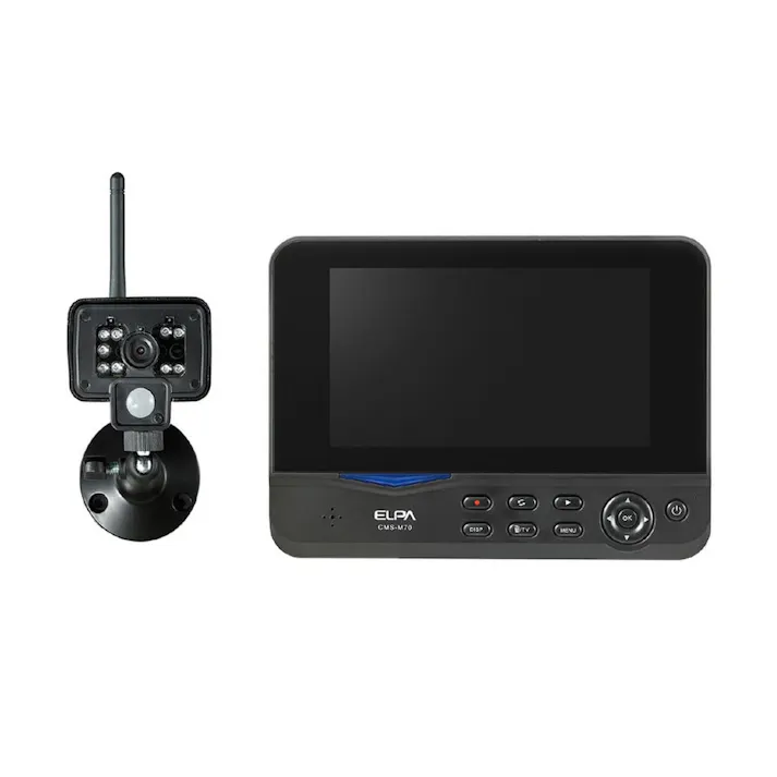 エルパ ELPA 防犯カメラ 屋外用 ワイヤレスカメラ1台+モニタ1台セット CMS-7001
