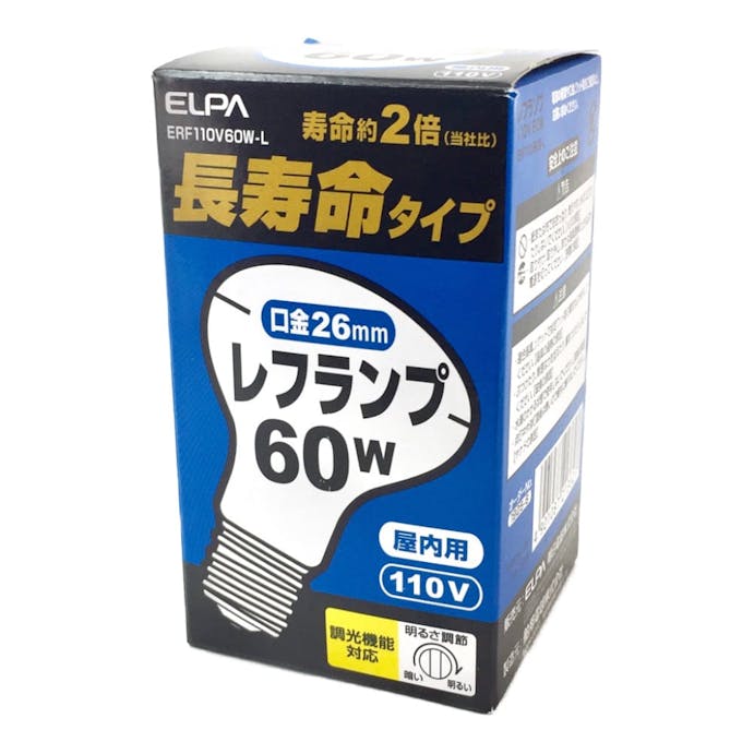 朝日電器 エルパ ELPA 長寿命レフランプ 60W ERF110V60W-L