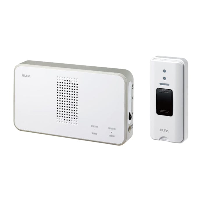 朝日電器 エルパ ELPA ワイヤレスチャイム 受信機ホワイト 押しボタンホワイト セット EWS-S5030 / ワイヤレスチャイム EWSシリーズ
