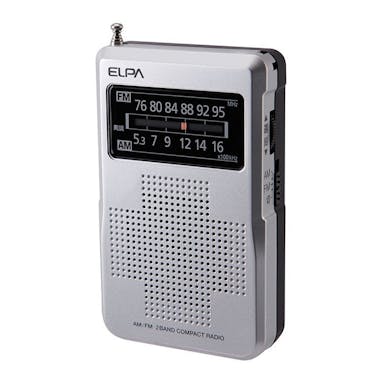 朝日電器 ELPA エルパ AM/FMコンパクトラジオ ER-C67F