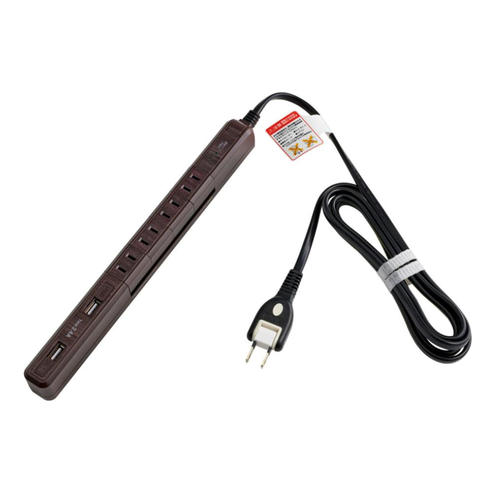 エルパ ELPA 回転USBタップ 4P 2m スリム WBS-SL402USB(WD) 電源ケーブル・延長コード エルパ ELPA 回転USBタップ 4P 2m スリム WBS-SL402USB(WD) 電源ケーブル・延長コード