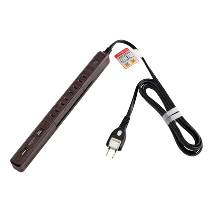 エルパ ELPA 回転USBタップ 4P 2m スリム WBS-SL402USB(WD)