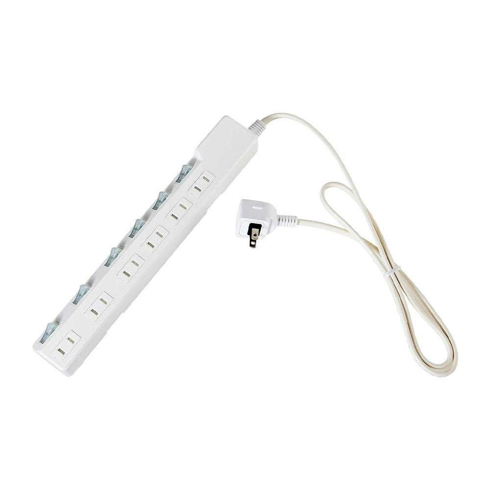 エルパ ELPA 耐雷スイッチ付タップ 6個口 1m WLK-61S(W) | AVパーツ