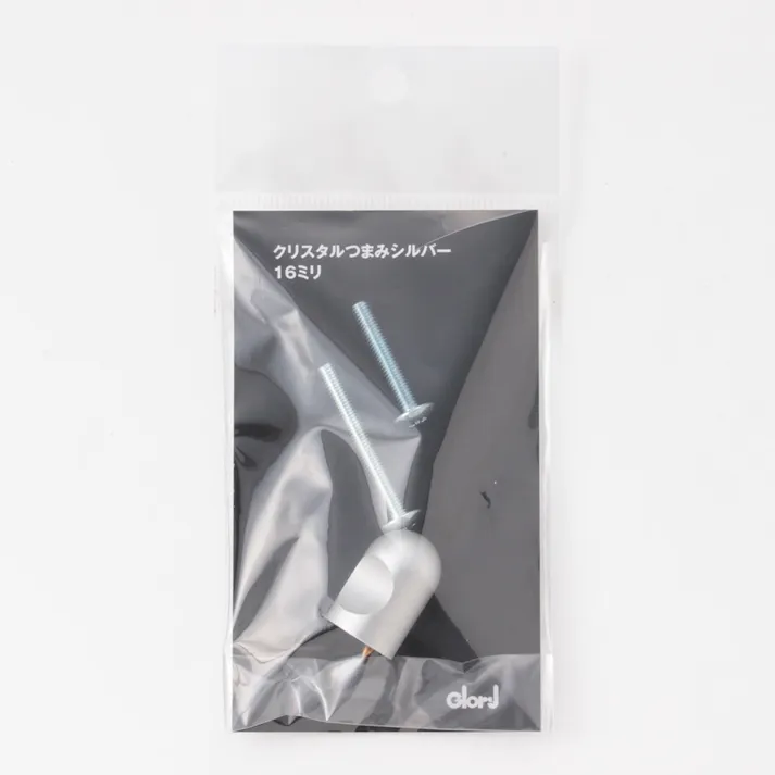 クリスタルツマミ シルバー 16mm