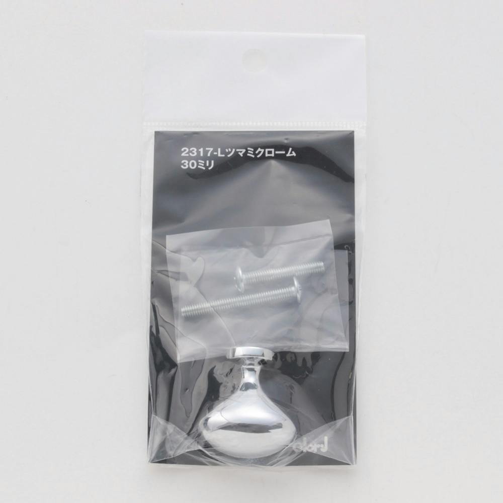 2317-Lつまみ クローム 30mm 170-306