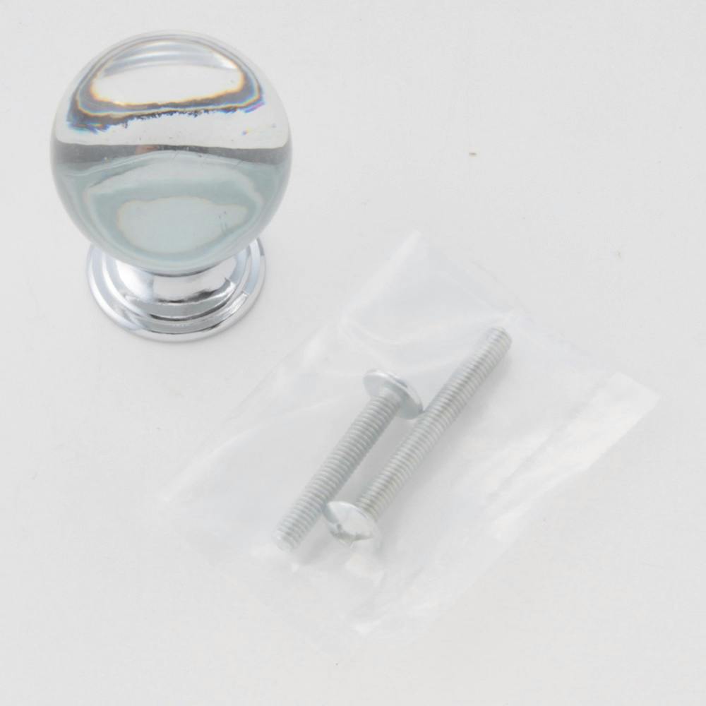 古道具　ガラスのツマミ 1418ガラスつまみ 316 BEST 取手・つまみ 30mm 透明