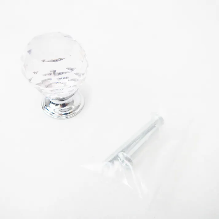 1418ガラスつまみ ピンク 30mm 170-317