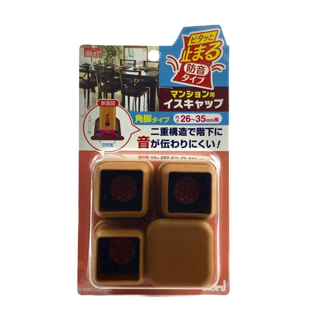 マンション用 イスキャップ ピタッと止まる防音タイプ 角脚タイプ 中 10-446 4個入 家具用シート マンション用 イスキャップ ピタッと止まる防音タイプ 角脚タイプ 中 10-446 4個入 家具用シート