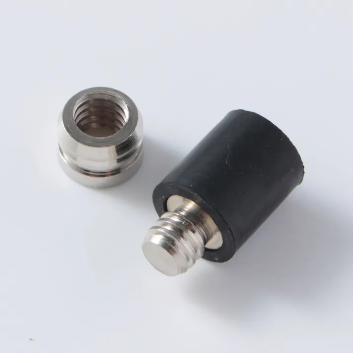 棚ダボ ゴム付ねじ込み棚ダボ メン 黒 N-254 4組