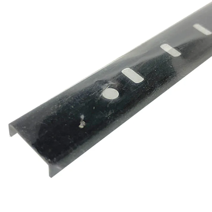 ステンレス棚柱 17ピッチ 黒 716mm