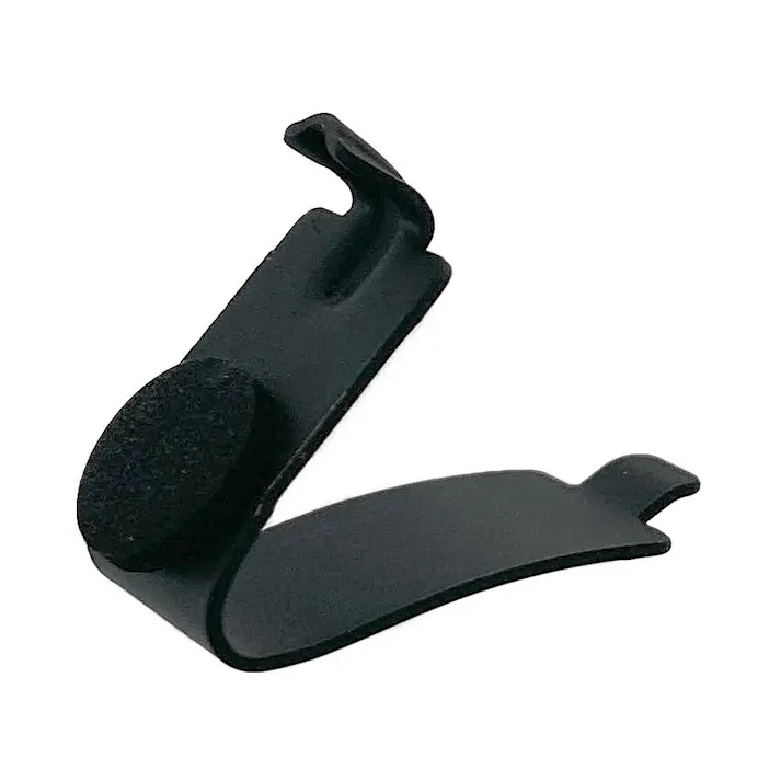 ステンレス棚柱用棚受 V型 17ミリピッチ専用 黒 クッション付 8個入