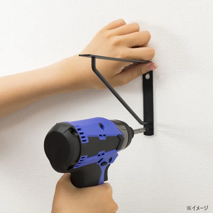 iron アーム棚受 ブラック 90mm×45mm