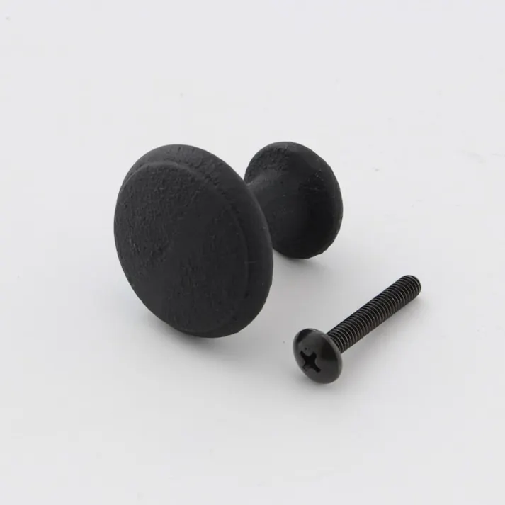 アンティークノブ L ラフブラック 4-280