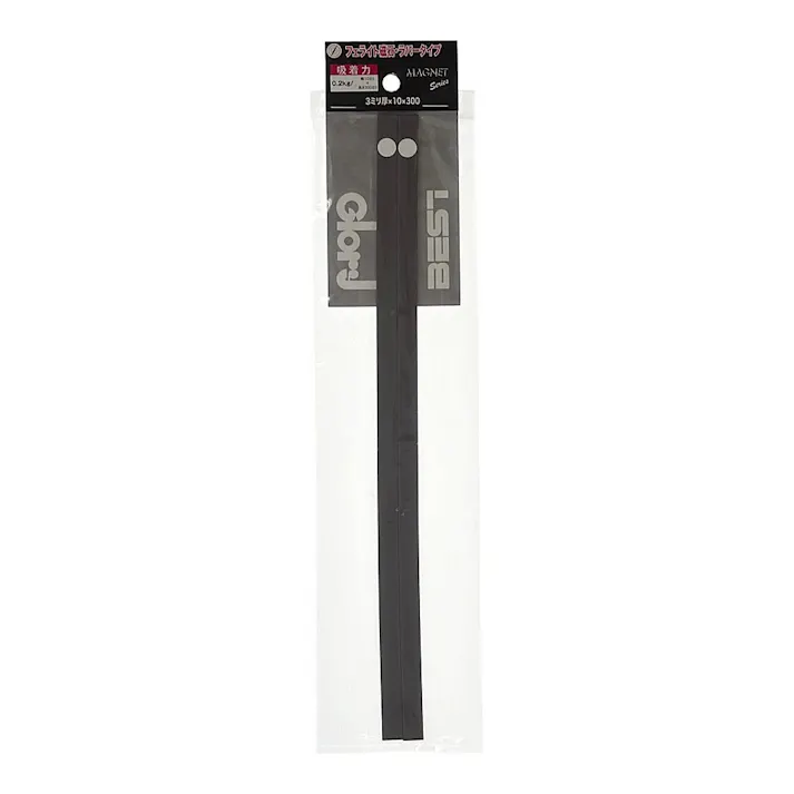 板ゴム強力マグネット 17-71 3×10×300 2個入